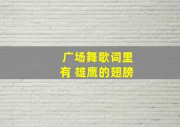 广场舞歌词里有 雄鹰的翅膀